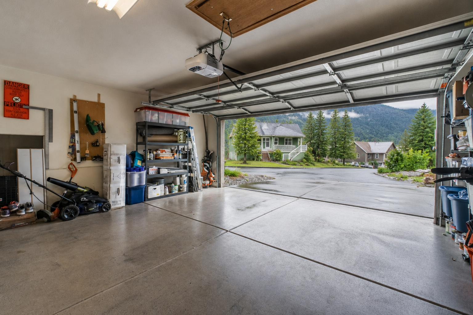 Clean, organized Juneau garage after SpaceBack cleanout