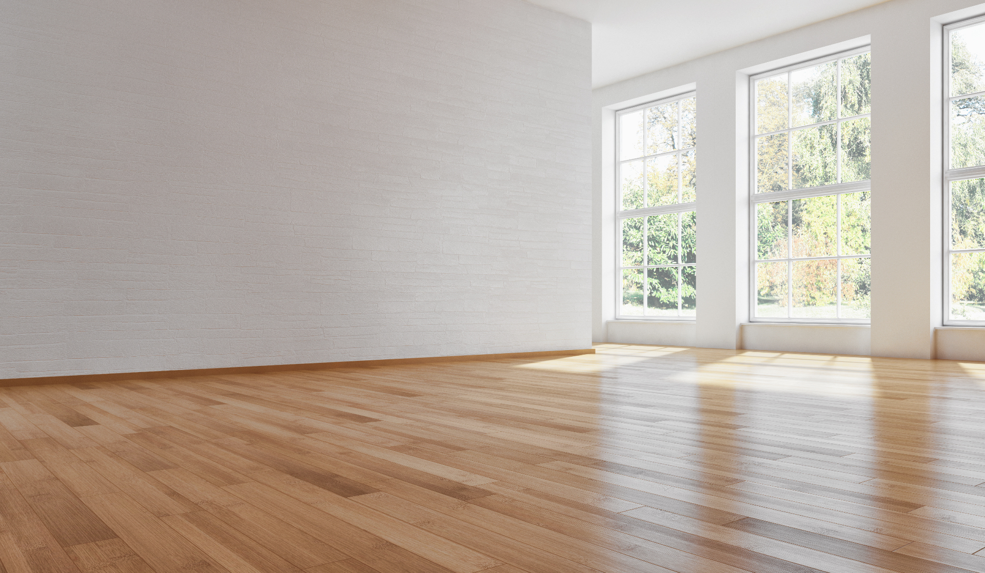 Clean, empty room after house cleanout