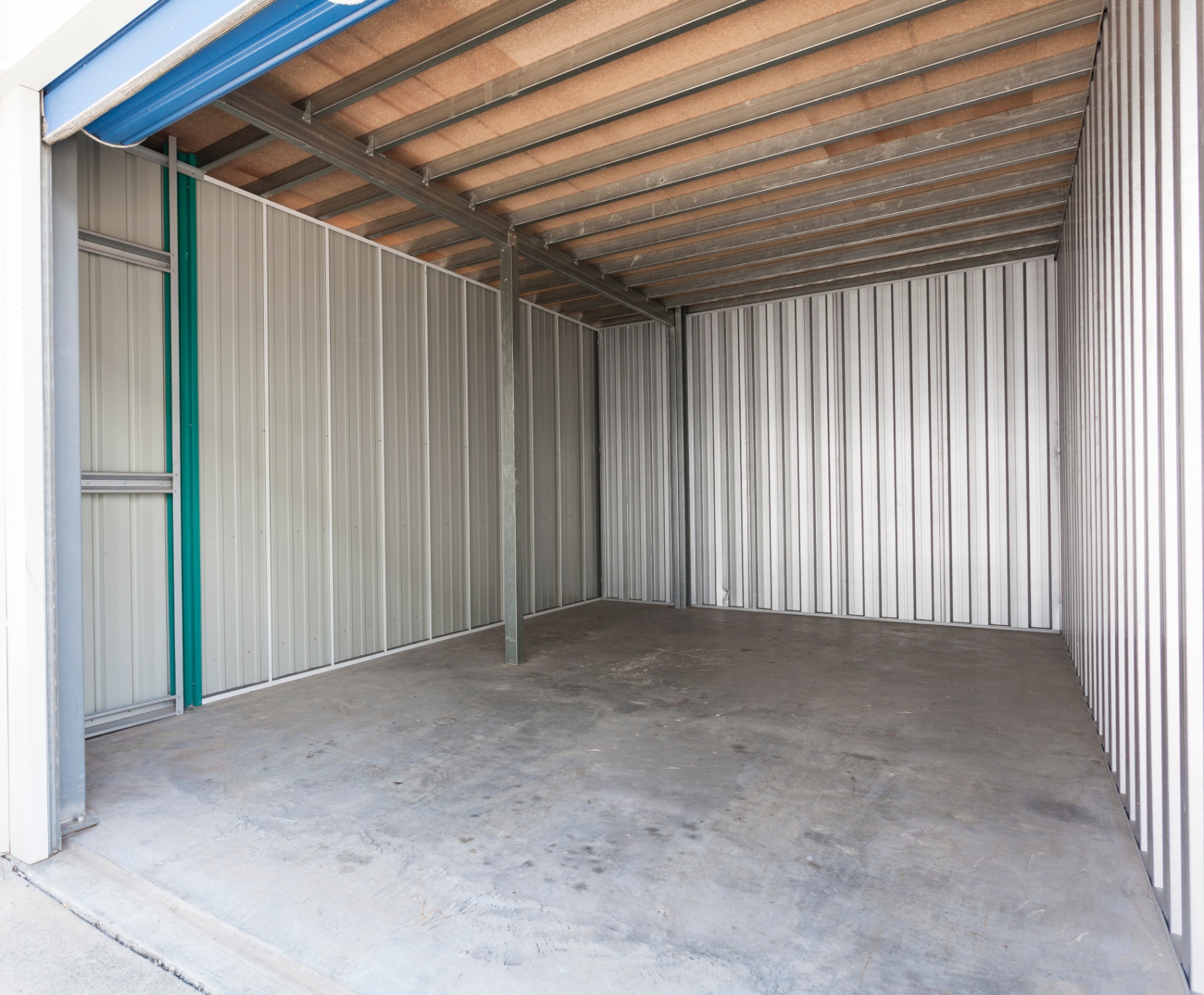 Empty, clean storage unit ready for use